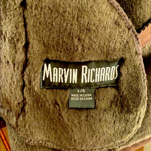 Marvin Richards women’s large coat, faux suede leather and faux fur. - Picture 3 of 8